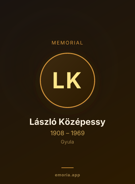 Memorial portrait of László Középessy