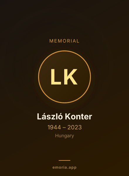 Memorial portrait of László Konter