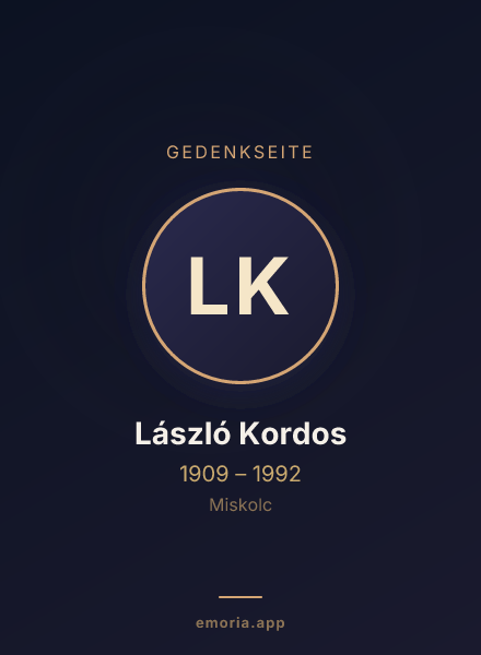 Gedenkportrait von László Kordos
