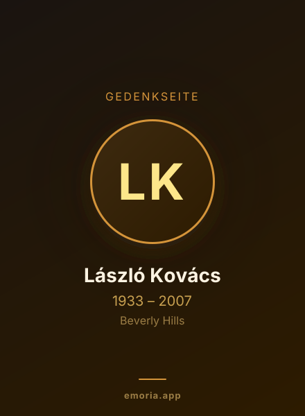 Gedenkportrait von László Kovács