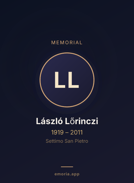Memorial portrait of László Lőrinczi