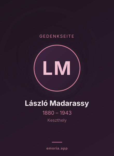 Gedenkportrait von László Madarassy