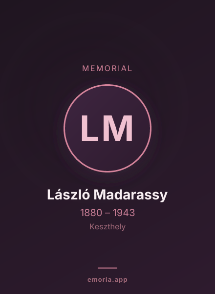 Memorial portrait of László Madarassy
