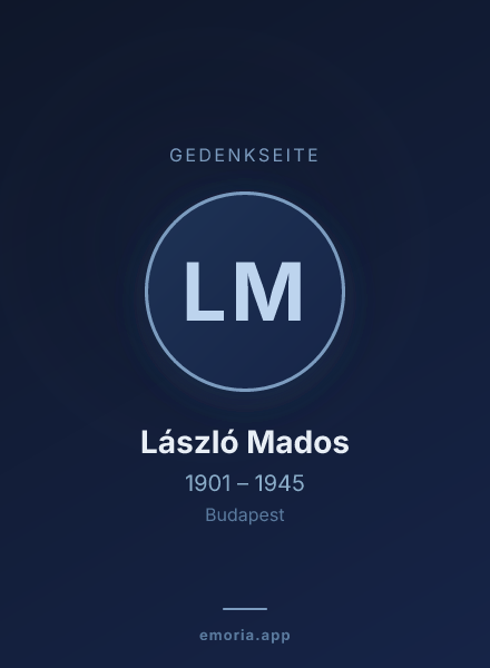 Gedenkportrait von László Mados