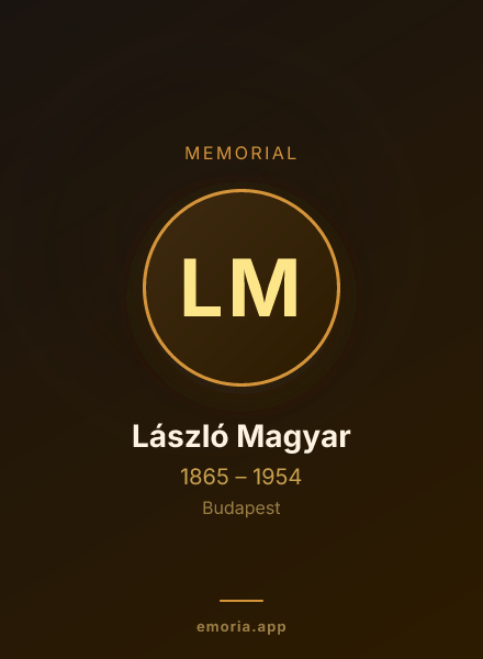 Memorial portrait of László Magyar