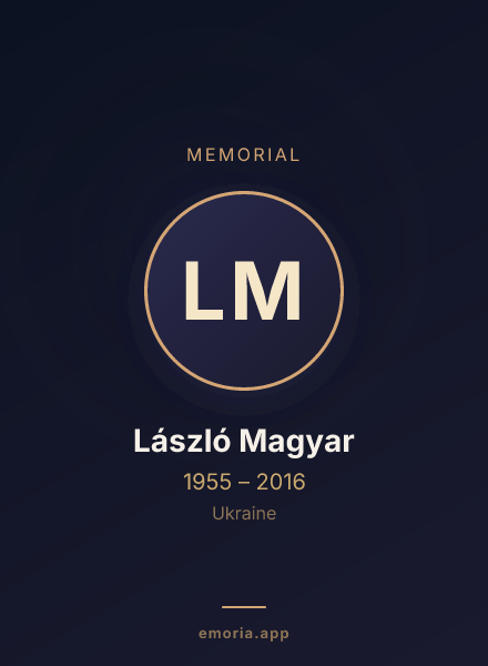 Memorial portrait of László Magyar