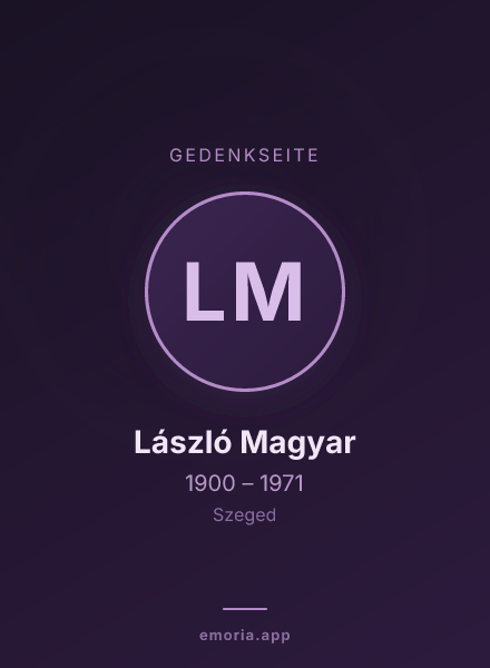Gedenkportrait von László Magyar