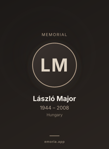 Memorial portrait of László Major
