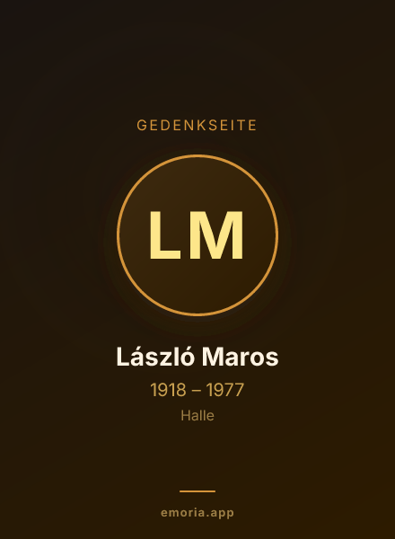 Gedenkportrait von László Maros