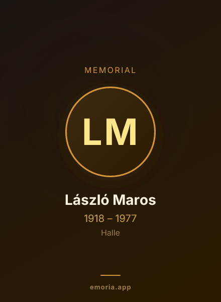 Memorial portrait of László Maros