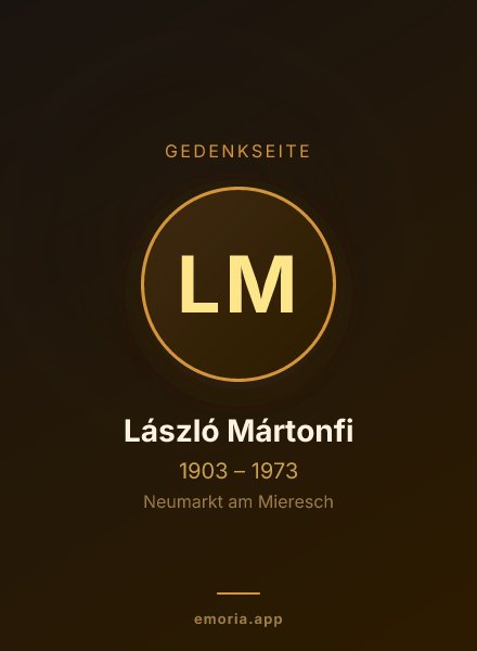 Gedenkportrait von László Mártonfi