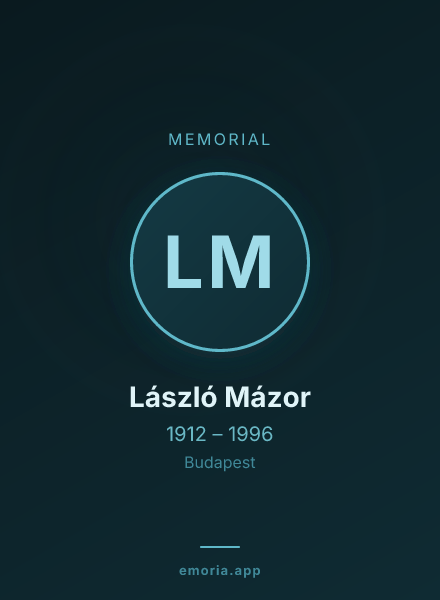 Memorial portrait of László Mázor