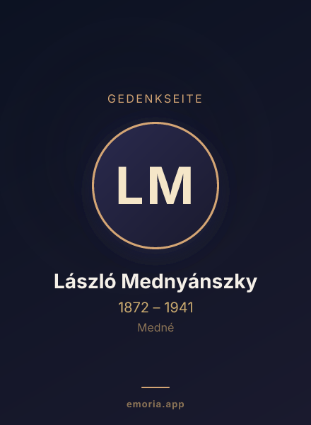 Gedenkportrait von László Mednyánszky