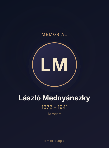 Memorial portrait of László Mednyánszky