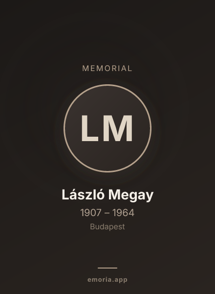 Memorial portrait of László Megay