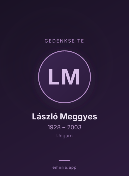 Gedenkportrait von László Meggyes