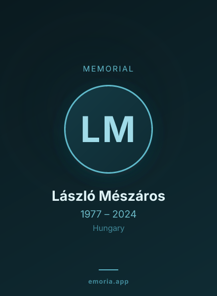 Memorial portrait of László Mészáros