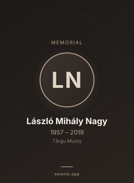 Memorial portrait of László Mihály Nagy