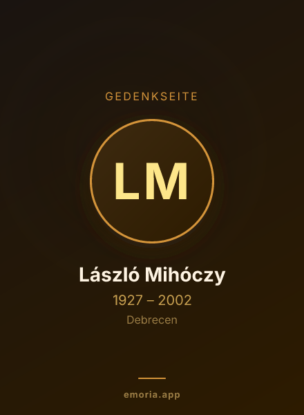 Gedenkportrait von László Mihóczy