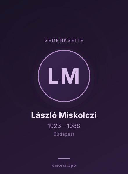Gedenkportrait von László Miskolczi