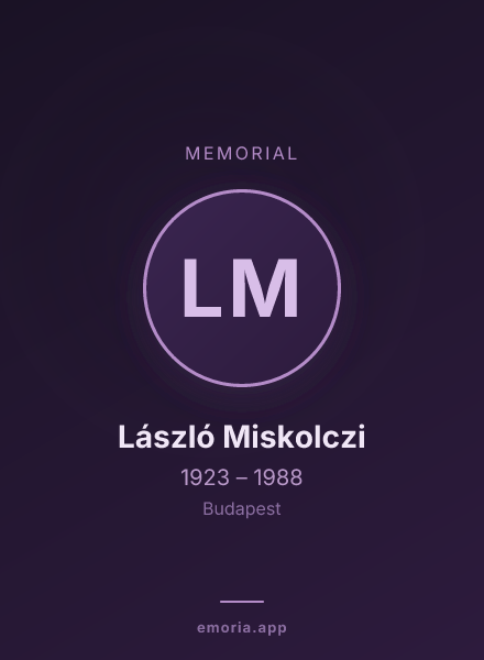 Memorial portrait of László Miskolczi