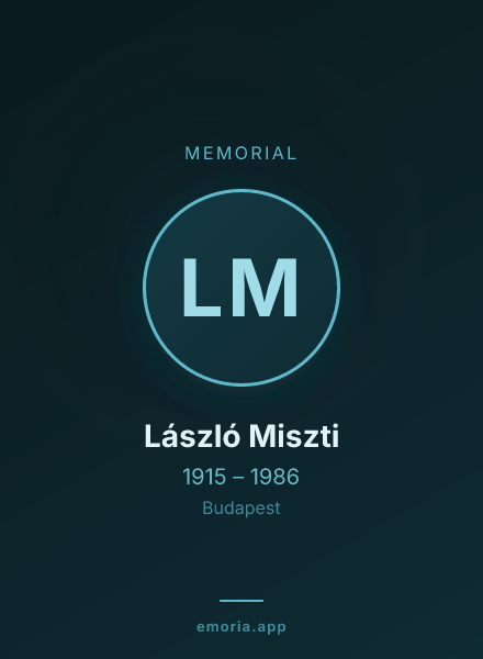Memorial portrait of László Miszti