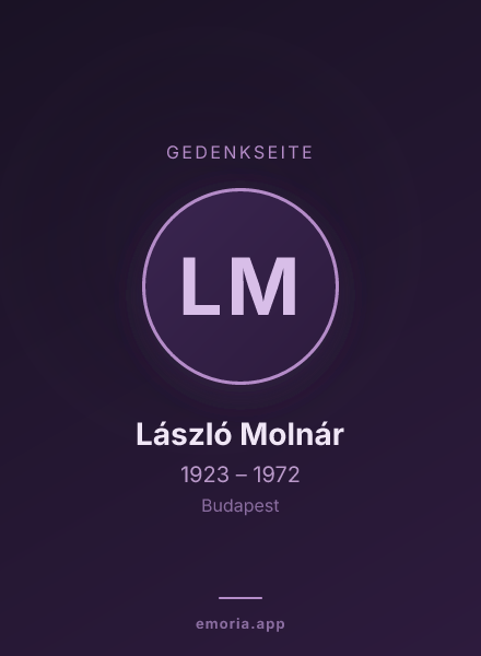Gedenkportrait von László Molnár