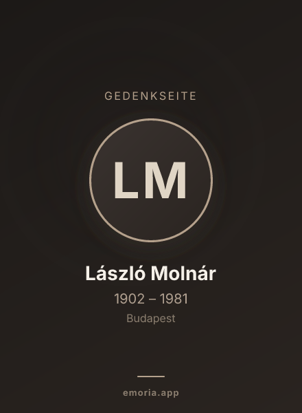 Gedenkportrait von László Molnár