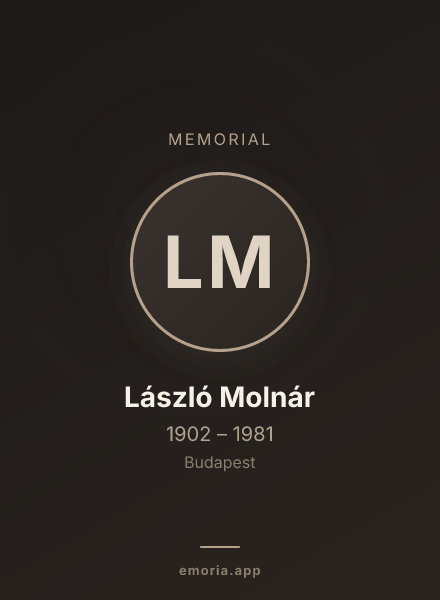 Memorial portrait of László Molnár