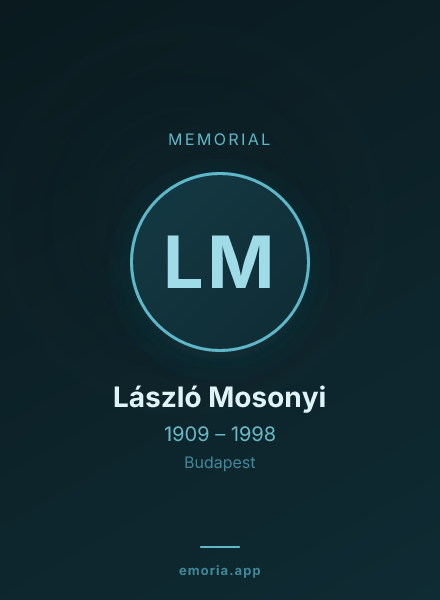 Memorial portrait of László Mosonyi