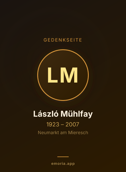 Gedenkportrait von László Mühlfay