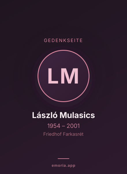 Gedenkportrait von László Mulasics