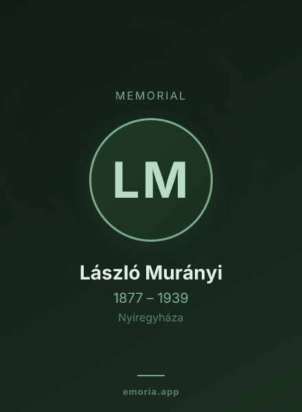 Memorial portrait of László Murányi