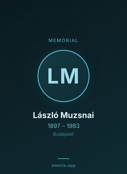 Memorial portrait of László Muzsnai