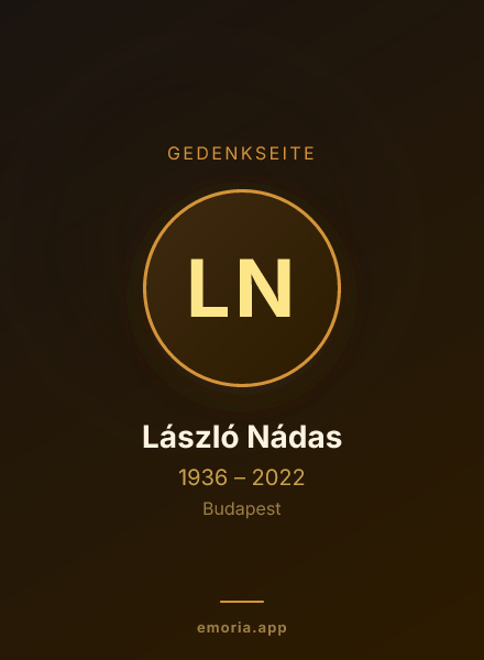 Gedenkportrait von László Nádas