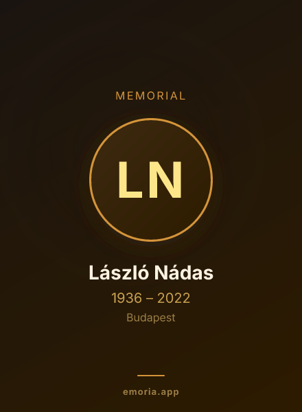 Memorial portrait of László Nádas