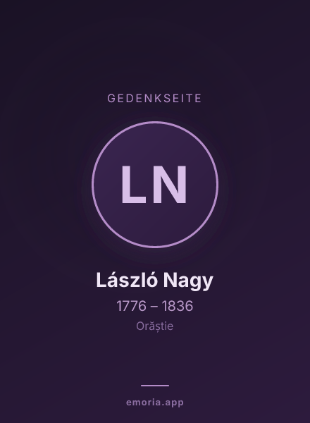 Gedenkportrait von László Nagy