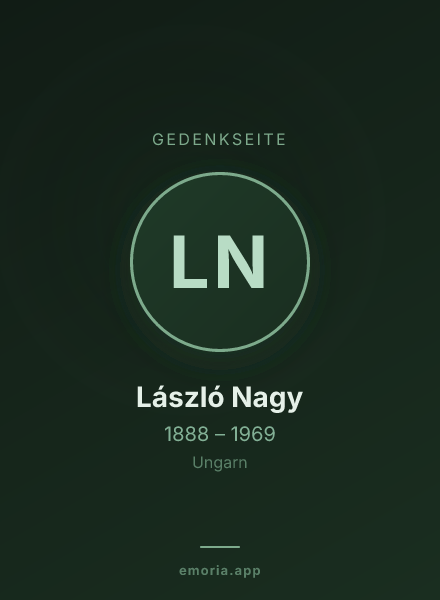 Gedenkportrait von László Nagy