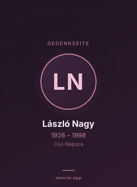 Gedenkportrait von László Nagy