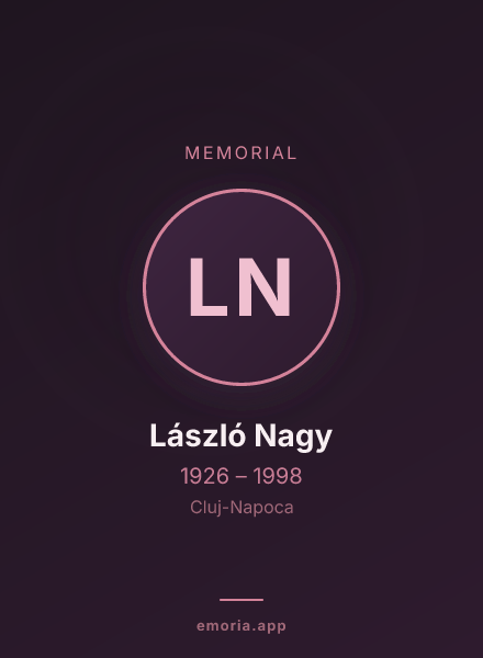 Memorial portrait of László Nagy
