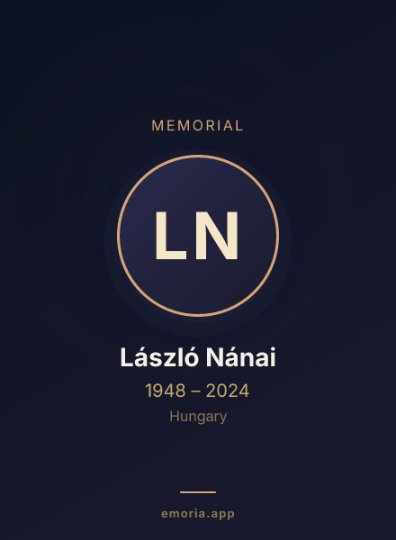 Memorial portrait of László Nánai