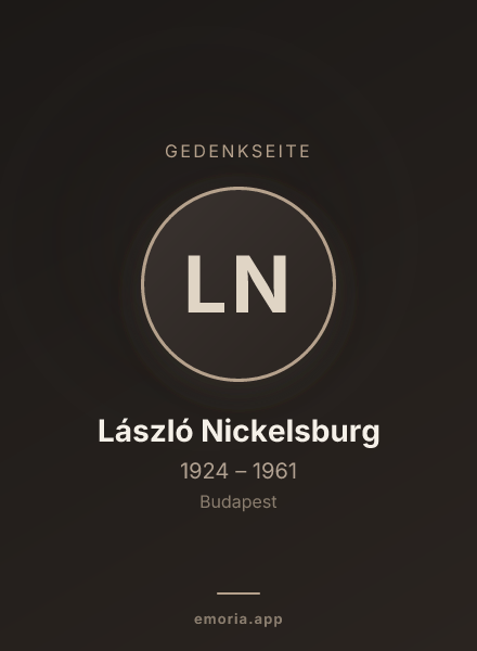 Gedenkportrait von László Nickelsburg
