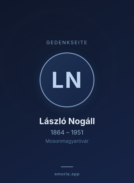 Gedenkportrait von László Nogáll