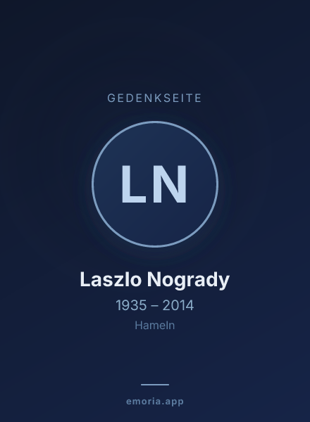 Gedenkportrait von Laszlo Nogrady