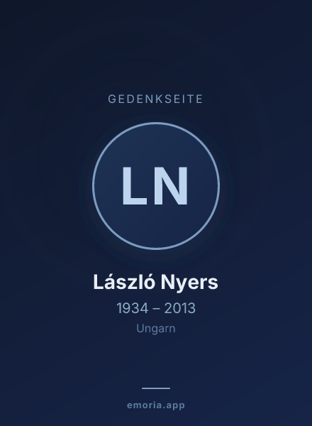 Gedenkportrait von László Nyers