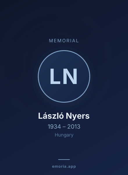 Memorial portrait of László Nyers