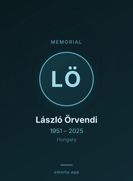 Memorial portrait of László Örvendi