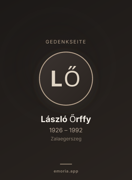 Gedenkportrait von László Őrffy