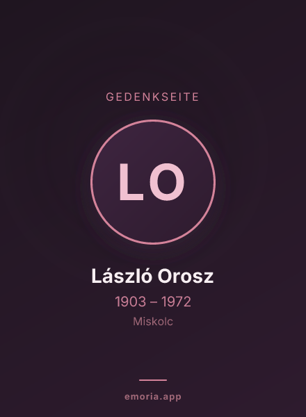Gedenkportrait von László Orosz
