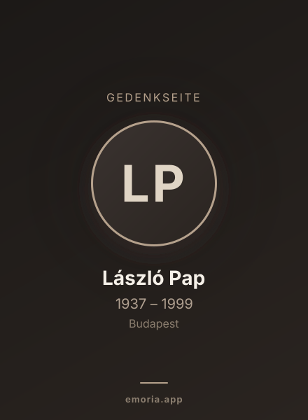Gedenkportrait von László Pap